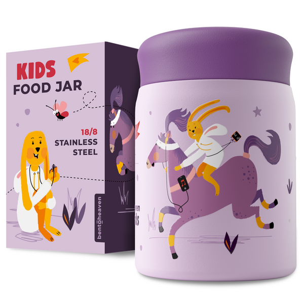 Kids Food Jar - Riding Rabbit