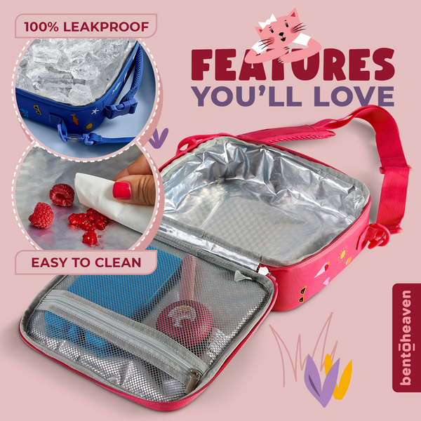 Kids Insulated Bag - Cheerleader Cats