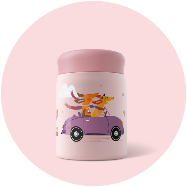 Kids Food Jar - Cruising Dogs