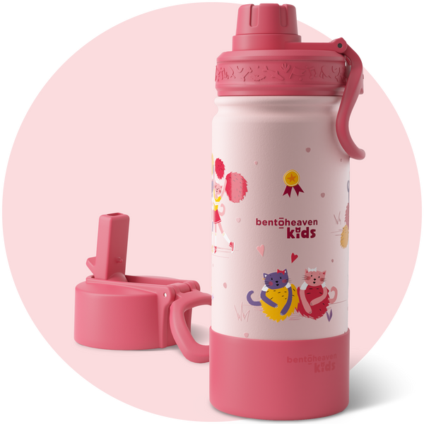 Kids Insulated Bottle - Cheerleader Cats