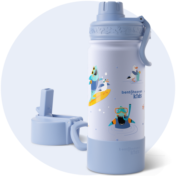 Kids Insulated Bottle - Surfer Shark
