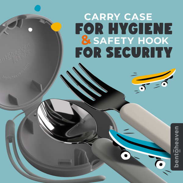 Kids Travel Utensils - Skater Dogs