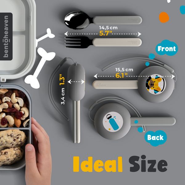 Kids Travel Utensils - Skater Dogs