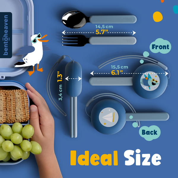 Kids Travel Utensils - Surfer Shark