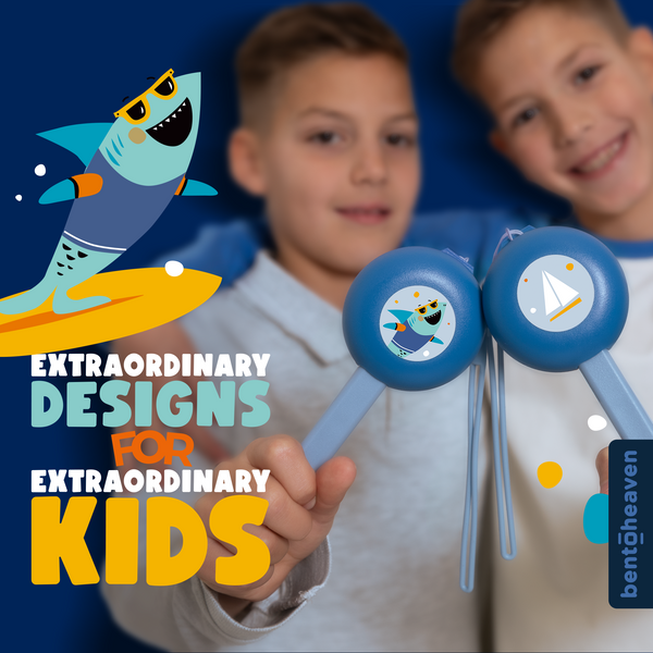 Kids Travel Utensils - Surfer Shark