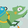 Charley the chameleon & Sam the snake