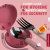 Kids Travel Utensils - Cheerleader Cats
